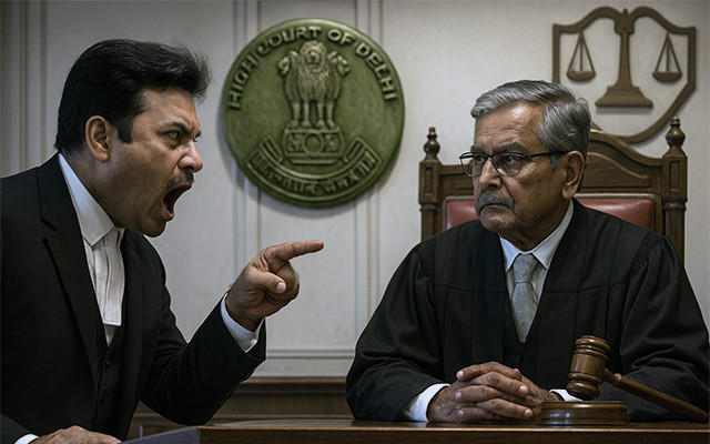 The advocate's loud voice had no effect on the Indian court