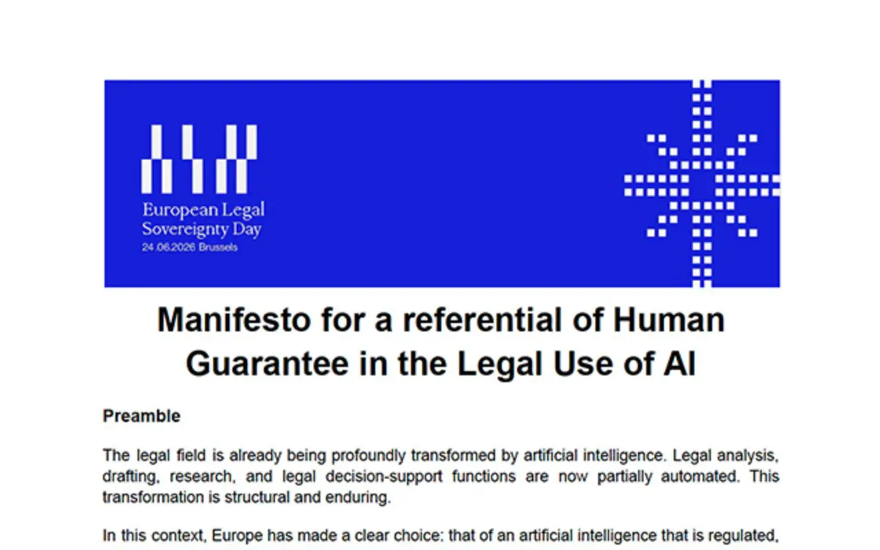 A manifesto on AI in law was presented in Europe. The UNBA has joined the initiative